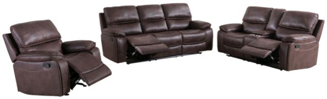 Mazin Furniture Kincaide Brown Manual Reclining Sofa-3