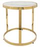 Sagebrook Home Set of 2 Round Glass Top Side Table with Gold Frame-3