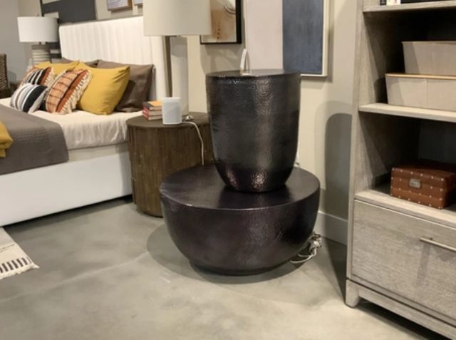 Riverside Furniture Brixen Ebony Silver Round Coffee Table-1
