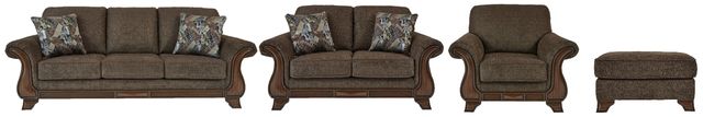 Benchcraft® Miltonwood 4 Piece Teak Living Room Seating Set-0