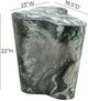 TOV Furniture Slab Gray 22" Marble Concrete Indoor/Outdoor Side Table-2