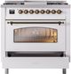 Ilve® Nostalgie II Series 36" Custom RAL Color Pro Style Dual Fuel Range-3