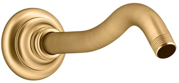 KOHLER® Artifacts® Vibrant Brushed Moderne Brass Shower Arm and Flange-0