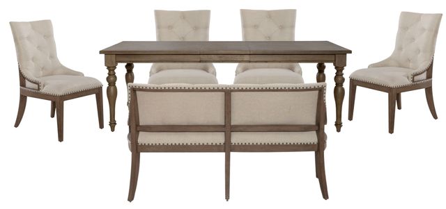 Liberty Furniture Americana Farmhouse 6-Piece Beige/Dusty Taupe Dining Set-0