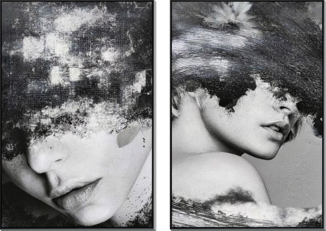 Classy Art 2-Piece Style 5 Hand Painted Textured Wall Art Set-0