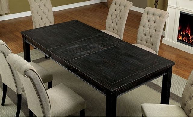 Furniture of America® Sania 7-Piece Antique Black/Ivory Dining Set-1