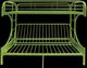 ACME Furniture Eclipse Green Twin Over Full Youth Futon Bunk Bed-1