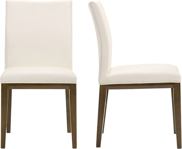 Moe's Home Collection Frankie 2-Piece White Dining Side Chair Set-3