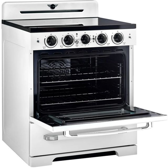 Unique® Appliances Classic Retro 30" Marshmallow White Slide In Induction Range-3