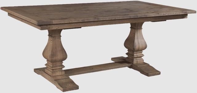 Urban Collections by Yutzy Woodworking Naples Retreat White Oak Double Pedestal Dining Table-0