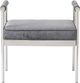 TOV Furniture Diva Grey Velvet Bench-2