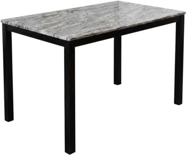 Cramco Julie 5-Piece Marble Top Dining Table with Black Base-2
