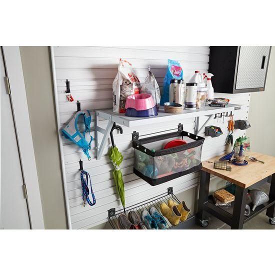 Gladiator® Wooden Top and Hammered Granite 3' Wide Mobile Workstation-2