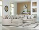 Benchcraft® Laurelgrove 5-Piece Pebble Left Arm Facing Sectional and Chaise-1