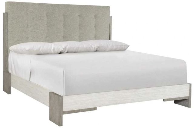Bernhardt Foundations Gray/Light Shale California King Upholstered Panel Bed-0