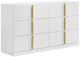 Coaster® Ines 5-Piece Gray/White High Gloss Queen Panel Bedroom Set-3