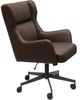 Leather Italia™ Ashton Franklin Black/Brown Office Swivel Chair-0