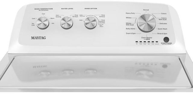 Maytag® 3.8 Cu. Ft. White Agitator Top Load Washer with Deep Fill-1