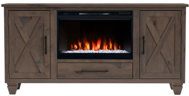 Legends Home Real Cozy Liberty Barnwood 64" Fireplace Console-2