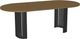 Amisco Customizable Rachel White Oak Oval Dining Table Top with Metal Base-0