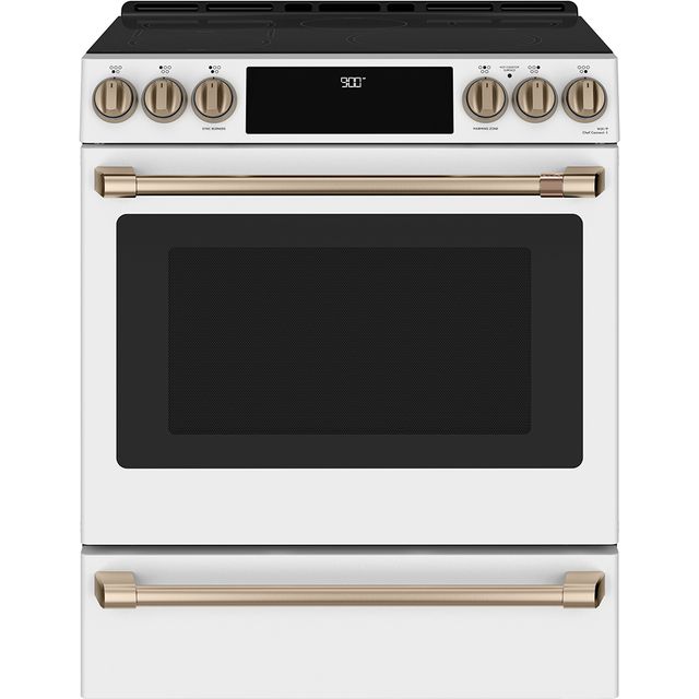 Café™ 30" Matte White Slide In Induction Range-0