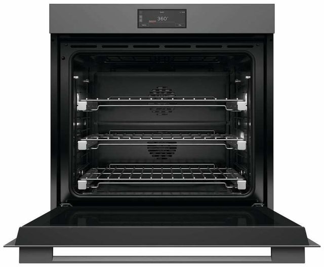 Fisher & Paykel Series 9 Minimal 30" Grey Glass Single Electric Wall Oven with Self-Cleaning-1
