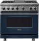 Viking® 7 Series 36" Slate Blue Pro Style Dual Fuel Range with 12" Reversible Griddle-0