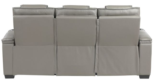 Homelegance® Apex Gray Double Power Reclining Sofa with Center Drop-Down Cup Holders-4