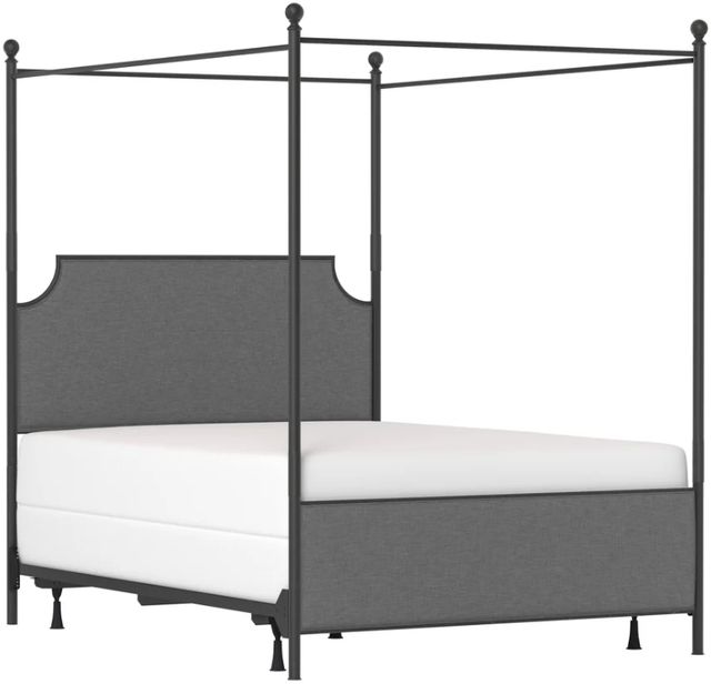 HH2 Home McArthur Gray/Matte Black Queen Canopy Bed-0