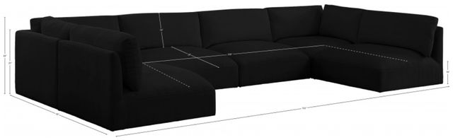 Meridian Furniture Ease 6-Piece Black Modular Sectional-3