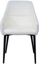Corcoran Importation White Leather Dining Arm Chair-1