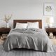 Olliix by Madison Park Egyptian Cotton Grey Twin Blanket-4