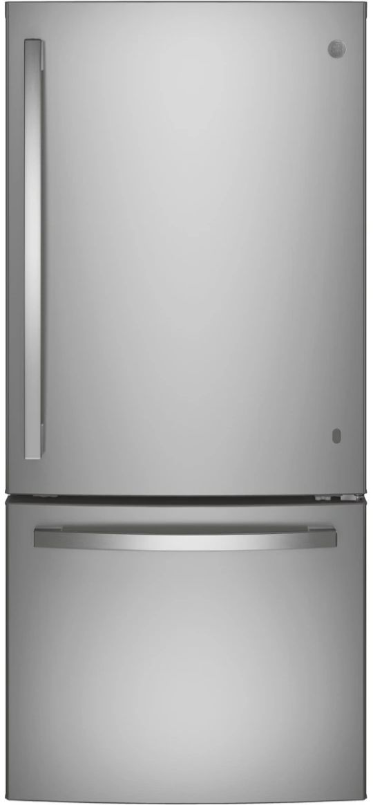GE® 30" 21.0 Cu. Ft. Fingerprint Resistant Stainless Steel Bottom Freezer Refrigerator-0