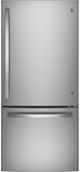 GE® 30" 21.0 Cu. Ft. Fingerprint Resistant Stainless Steel Bottom Freezer Refrigerator-0