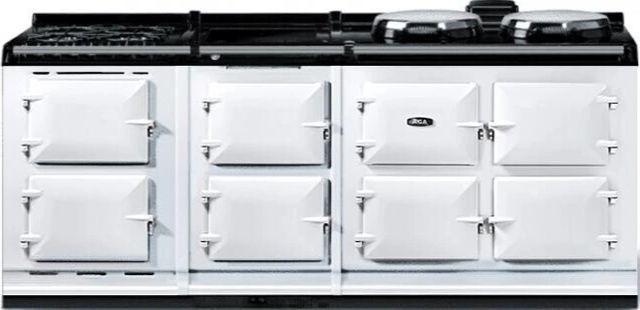 AGA™ eR7 210 Classic Cast Iron 83" White Pro Style Dual Fuel Range-0