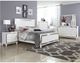 Mazin Furniture Alonza Metallic White King Panel Bed-1