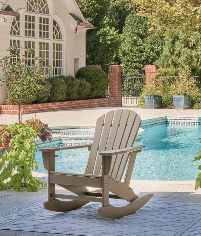 Signature Design by Ashley® Sundown Treasure Driftwood Outdoor Rocking Chair-4