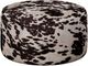 Emerald Home Walker Brown Cow Print Round Cocktail Ottoman-0