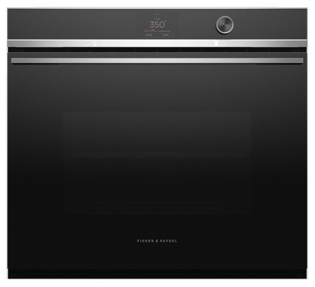 Fisher & Paykel Series 9 30" Black Contemporary Single Electric Wall Oven-0