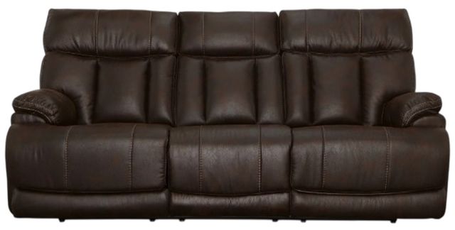 Flexsteel® Clive Brown Power Reclining Sofa with Power Headrests and Lumbar-2
