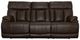 Flexsteel® Clive Brown Power Reclining Sofa with Power Headrests and Lumbar-2