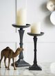 A & B Home Matte Black Fabius Candle Holder-3