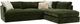 Jonathan Louis International Leon 2-Piece Green L-Shaped Sectional Sofa Chaise-0