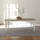 Liberty Furniture Whitney Weathered Gray Rectangular Dining Table with Antique Linen Base-1
