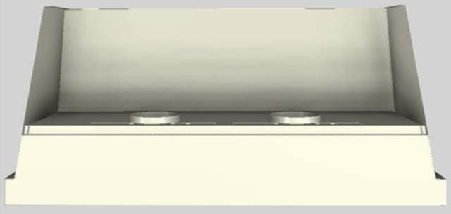 Vent-A-Hood® Designer Series 66" Biscuit Wall Mounted Range Hood-3