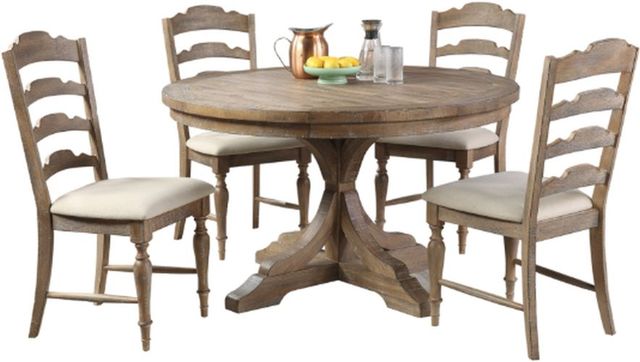 Winners Only® Augusta Rustic Brown Round Dining Table-2