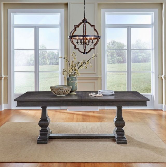 Liberty Furniture Paradise Valley Saddle Brown Trestle Table-3