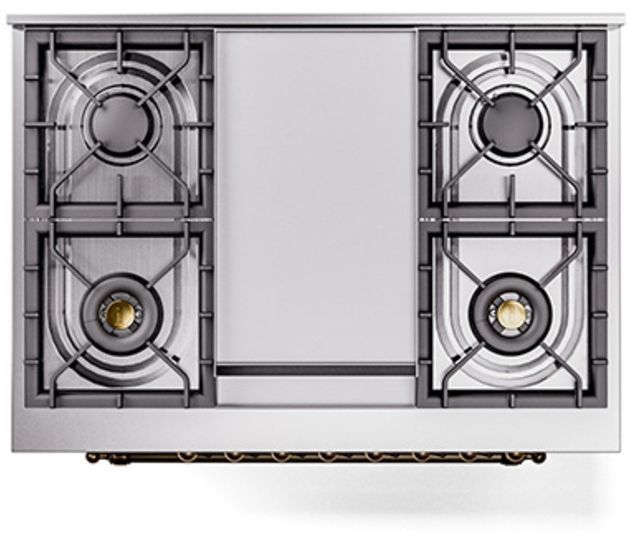 Ilve® Nostalgie II Series 36" Antique White Pro Style Dual Fuel Range-2