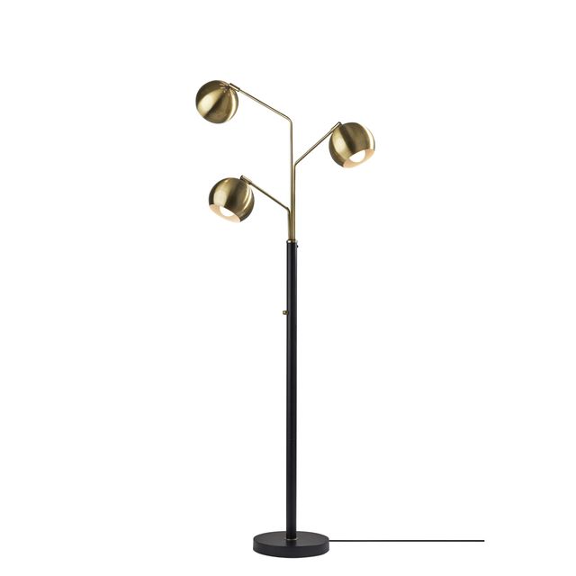 Adesso® Emerson Black/Antique Brass Tree Lamp-0