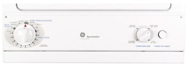 GE® Spacemaker® 3.6 Cu. Ft. White Electric Dryer-2